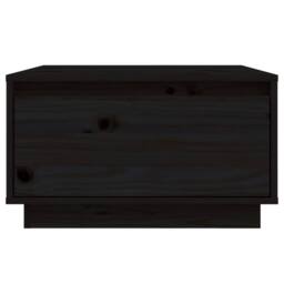 Berkfield Home Decorative Coffee Table Black 55x56x32 cm Solid Wood Pine - Size: 55 x 56 x 32 cm