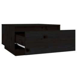 Berkfield Home Decorative Coffee Table Black 55x56x32 cm Solid Wood Pine - Size: 55 x 56 x 32 cm - thumbnail 4