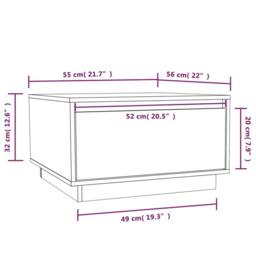 Berkfield Home Decorative Coffee Table Black 55x56x32 cm Solid Wood Pine - Size: 55 x 56 x 32 cm - thumbnail 9