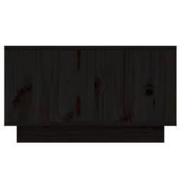 Berkfield Home Decorative Coffee Table Black 55x56x32 cm Solid Wood Pine - Size: 55 x 56 x 32 cm - thumbnail 5