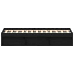 Berkfield Home Bed Frame without Mattress Black Oak 120x190 cm Engineered Wood - thumbnail 6
