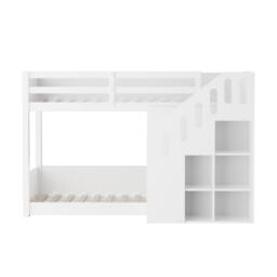 BTM White 3ft Kids Bunk Bed with Stairs & Storage - 2 Single Beds - thumbnail 9