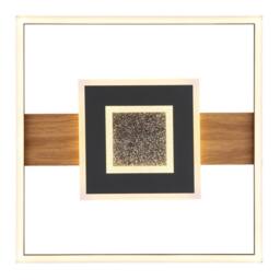 Netlighting Pikara 38x38cm Semi Flush Ceiling Light Wood Look 2x LED 3000K in Brown - Size: 38x38 cm - thumbnail 3
