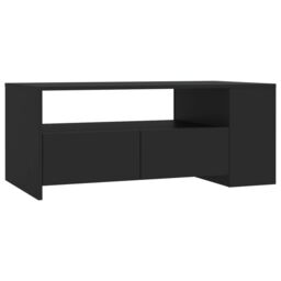 Berkfield Home Coffee Table Black 102x55x42 cm Engineered Wood - Size: 102 x 55 x 42 cm - thumbnail 2