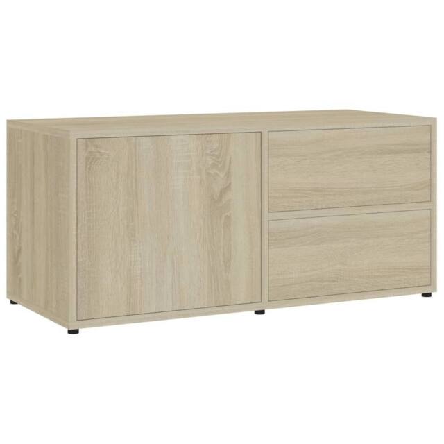 Berkfield Home TV Cabinet Sonoma Oak 80x34x36 cm Engineered Wood in Light Tan - Size: 80 x 34 x 36 cm - image 1
