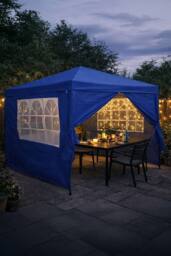 Neo 3Mx3M Light Weight Gazebo Waterproof Party Tent Marquee & Side Walls in Blue - thumbnail 2