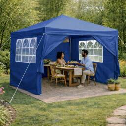 Neo 3Mx3M Light Weight Gazebo Waterproof Party Tent Marquee & Side Walls in Blue - thumbnail 8
