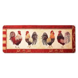 mysmartbuy Rooster Anti Fatigue Kitchen Mat - Non Slip Memory Foam Cockerel Design Runner, Reduce Back, Hip, Leg & Foot Pain - W120 x D45cm - thumbnail 1