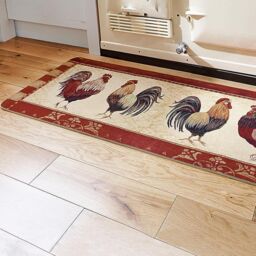 mysmartbuy Rooster Anti Fatigue Kitchen Mat - Non Slip Memory Foam Cockerel Design Runner, Reduce Back, Hip, Leg & Foot Pain - W120 x D45cm - thumbnail 2
