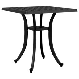 Berkfield Home Garden Table Black 53x53x53 cm Cast Aluminium - Size: 53 x 53 x 53 cm - thumbnail 7