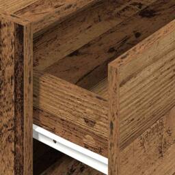 Berkfield Home Cabinet with 2 Drawers Old Wood 60x31x40 cm Engineered Wood in Brown - Size: 60 x 31 x 40 cm - thumbnail 8