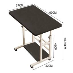 KORVIXA Mobile Computer Desk Adjustable in Black - Size: 0.6m2 - thumbnail 2