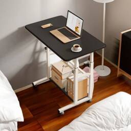 KORVIXA Mobile Computer Desk Adjustable in Black - Size: 0.6m2 - thumbnail 3
