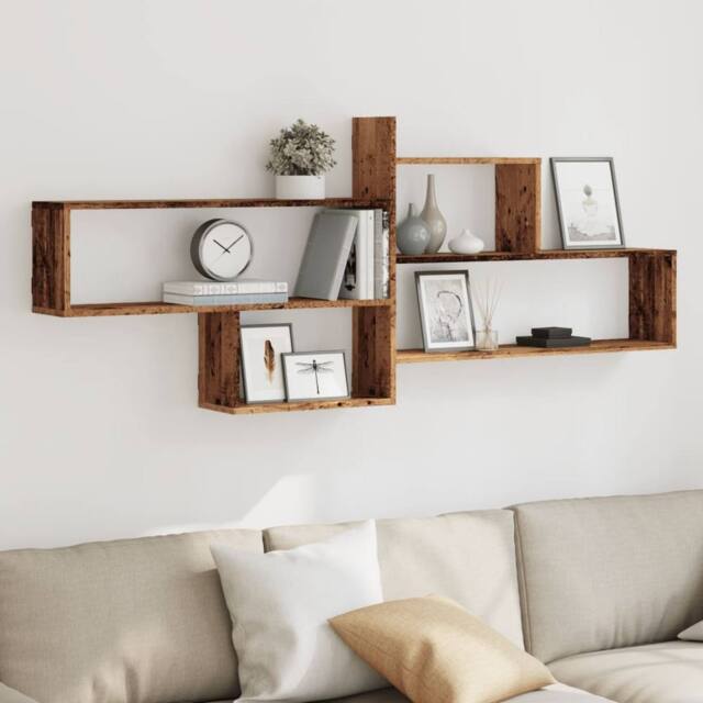 Berkfield Home Wall Shelf Old Wood 167.5x18x68 cm Engineered Wood in Brown - image 1
