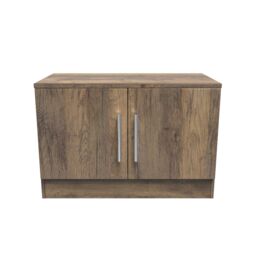Ready Assembled 2 U Trent Compact 2 Door TV & Media Unit (Ready Assembled) in Dark Brown