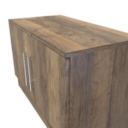 Ready Assembled 2 U Trent Compact 2 Door TV & Media Unit (Ready Assembled) in Dark Brown - thumbnail 4