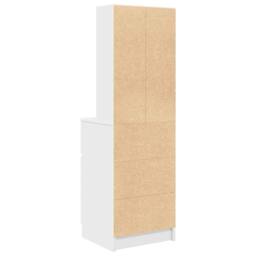 Berkfield Home Durable Bedside Cabinet White 39x35x125 cm Engineered Wood - Size: 39 x 35 x 125 cm - thumbnail 8