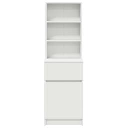 Berkfield Home Durable Bedside Cabinet White 39x35x125 cm Engineered Wood - Size: 39 x 35 x 125 cm - thumbnail 6