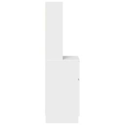Berkfield Home Durable Bedside Cabinet White 39x35x125 cm Engineered Wood - Size: 39 x 35 x 125 cm - thumbnail 7