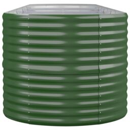 Berkfield Home Garden Raised Bed Powder-coated Steel 440x80x68 cm Green - Size: 440 x 80 x 68 cm - thumbnail 4