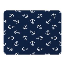 Benjamin Tate Design Anchors On Navy Blanket in Natural - Size: 120 cm x 150 cm - thumbnail 1
