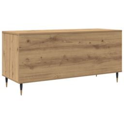 Berkfield Home Record Cabinet Artisan Oak 100x38x48 cm Engineered Wood in Brown - Size: 100 x 38 x 48 cm - thumbnail 5
