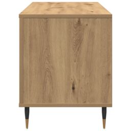 Berkfield Home Record Cabinet Artisan Oak 100x38x48 cm Engineered Wood in Brown - Size: 100 x 38 x 48 cm - thumbnail 6