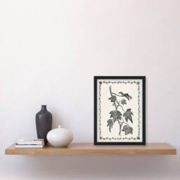 Artery8 Vintage Botanical Pustulata Leaves Hibberd Framed Wall Art Print in White - Size: A4 - thumbnail 2