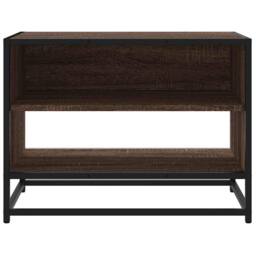 Berkfield Home TV Cabinet Brown Oak 61x40x46 cm Engineered Wood & Metal - Size: 61 x 40 x 46 cm - thumbnail 4