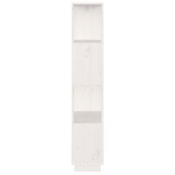 Berkfield Home Book Cabinet/Room Divider White 51x25x132 cm Solid Wood Pine - Size: 51 x 25 x 132 cm - thumbnail 6