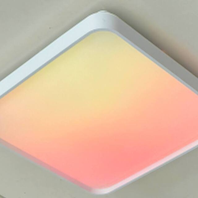 ENER-J 24W Square Scenic LED Ceiling Light CCT RGBIC 380x380mm in White - image 1