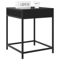 Berkfield Home Bedside Table with Infinity LED Black 40x40x51 cm - Size: 40 x 40 x 51 cm - thumbnail 5