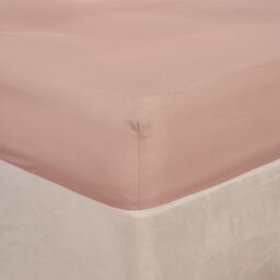 OHS Plain Bed Sheet Microfibre Deep Fitted Soft in Pink - Size: Double - thumbnail 2