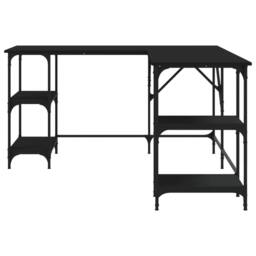 Berkfield Home Desk Black 139x139x75 cm Engineered Wood - Size: 139 x 139 x 75 cm - thumbnail 5