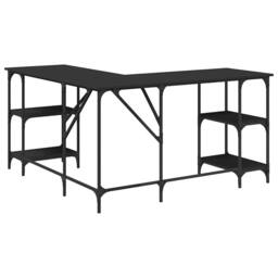 Berkfield Home Desk Black 139x139x75 cm Engineered Wood - Size: 139 x 139 x 75 cm - thumbnail 7
