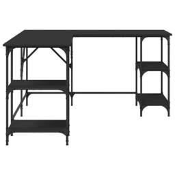 Berkfield Home Desk Black 139x139x75 cm Engineered Wood - Size: 139 x 139 x 75 cm - thumbnail 6