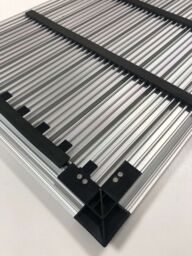 Nicoman Aluminium Barrier Dirt-Trapper Door Mat Ribbed Aluminum with Carpet 60cm x 40cm in Grey - Size: 40 cm x 60 cm - thumbnail 3