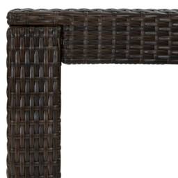 Berkfield Home Modern Garden Bar Table Brown 100x60.5x110.5 cm Poly Rattan - thumbnail 5