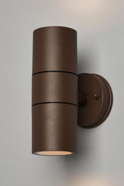 BHS Lighting Roy Up & Down Outdoor Wall Light in Brown - image 1