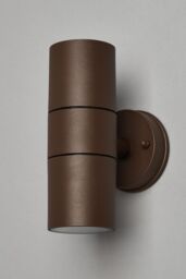 BHS Lighting Roy Up & Down Outdoor Wall Light in Brown - thumbnail 2