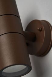 BHS Lighting Roy Up & Down Outdoor Wall Light in Brown - thumbnail 3