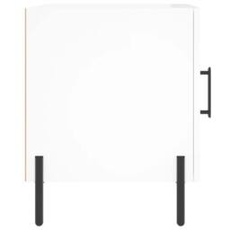 Berkfield Home Modern Bedside Cabinets 2 pcs High Gloss White 40x40x50 cm Engine - Size: 40 x 40 x 50 cm - thumbnail 7