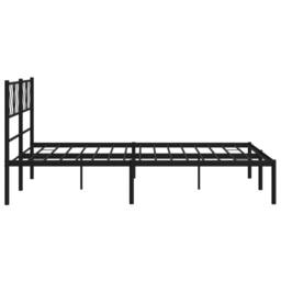 Berkfield Home Metal Bed Frame with Headboard Black 160x200 cm - thumbnail 6