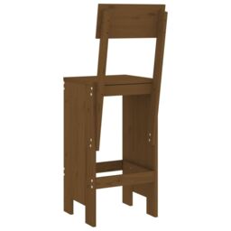 Berkfield Home Bar Stools 2 pcs Honey Brown 40x48.5x115.5 cm Solid Wood Pine - thumbnail 6