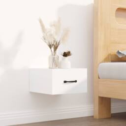 Berkfield Home Wall-mounted Bedside Cabinets 2 pcs White 35x35x20 cm - Size: 35 x 35 x 20 cm - thumbnail 3