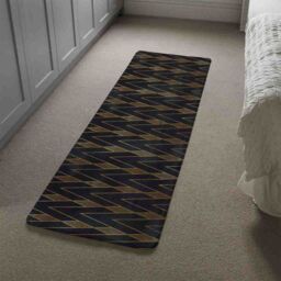 Benjamin Tate Design Gold Geometreic Lines Runner Rug in Natural - Size: 67 cm x 230 cm - thumbnail 4