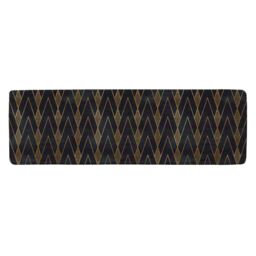 Benjamin Tate Design Gold Geometreic Lines Runner Rug in Natural - Size: 67 cm x 230 cm - thumbnail 1