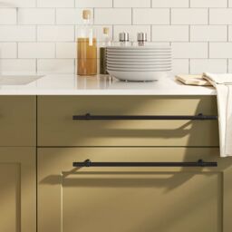 Berkfield Home Cabinet Handles 10 pcs Black 320 mm Stainless Steel - thumbnail 1