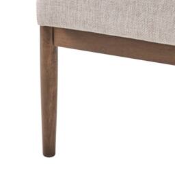 Wyld and Coco Retro 2-Seater Sofa Beige and Dark Brown Polyester Wood Frame - thumbnail 8