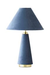 ValueLights Martha Conical Lamp Shade Velvet Boucle Full Fabric Table Lamp in Navy - thumbnail 6